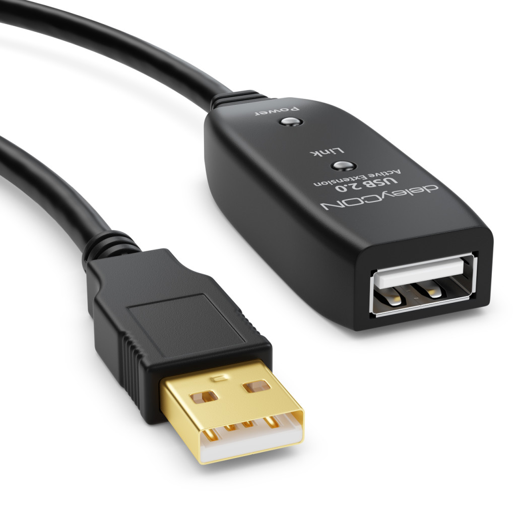 Deleycon Usb Verl Ngerungkabel Aktiv Mit Signalverst Rker