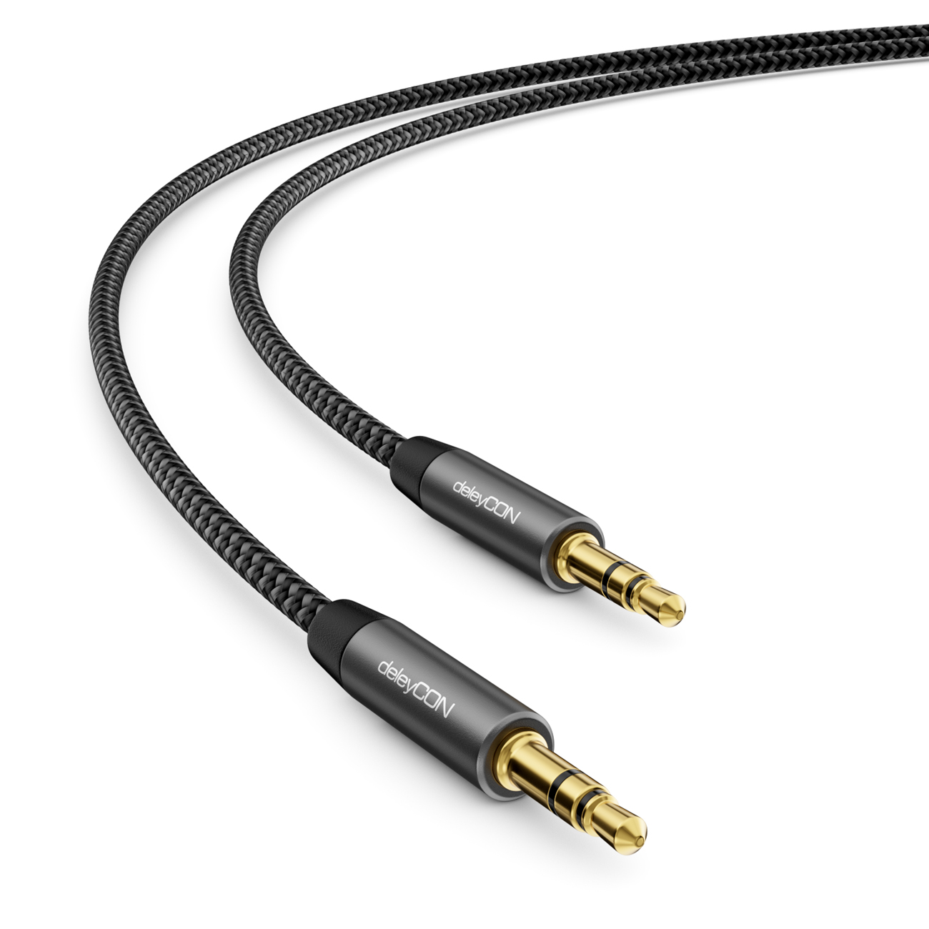 deleyCON 3,5mm Klinke Splitter Audio Stereo AUX Adapter Kabel