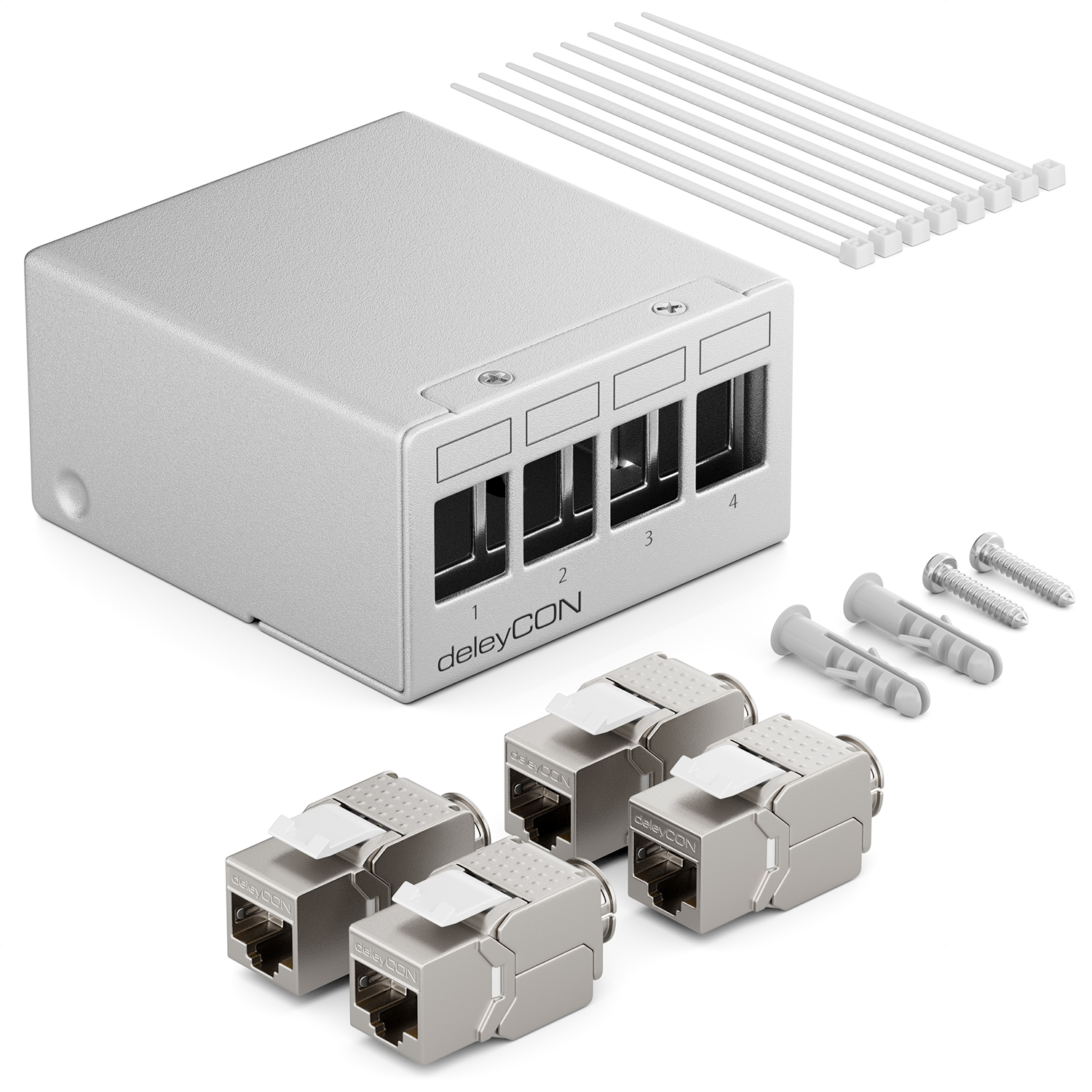 Deleycon Port Patchpanel Set Patchfeld Verteilerfeld He X Rj Keystone Jack Modul Stp